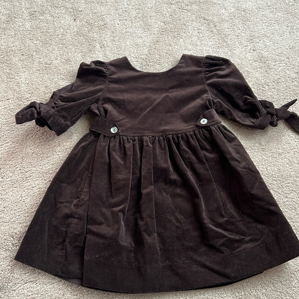 Brown velvet dresss